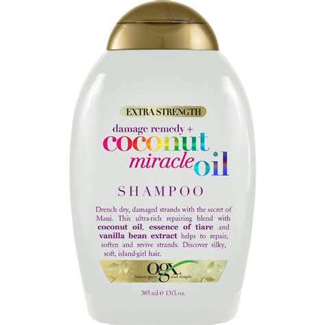 Ogx Extra Strength Coconut Miracle Oil Shampoo Dry Hair 385ml Woolworths