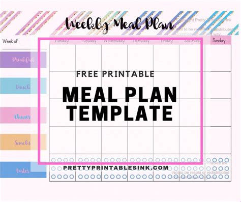 Freebie Friday Meal Plan It Out Meal Planning Template Meal