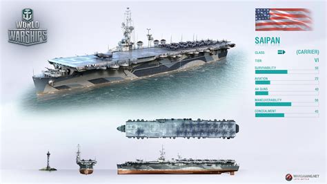 World Of Warships Saipan Premium Carrier