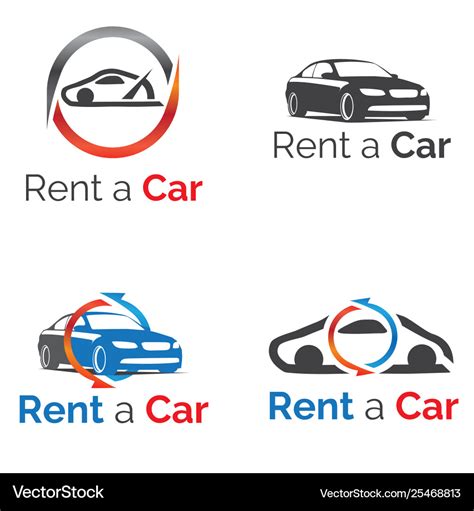 Set Logos For Car Rental And Sale Royalty Free Vector Image