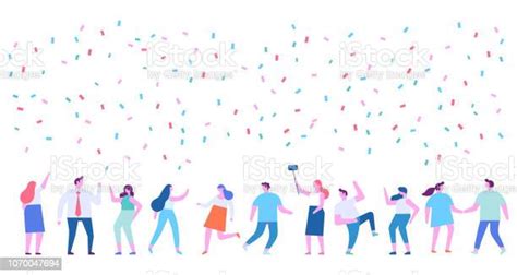 Party People Different People Dancing And Celebrate Stock Illustration