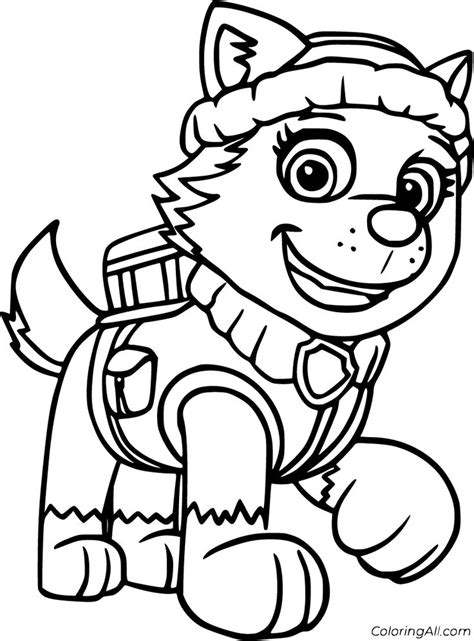 8 Free Printable Everest Paw Patrol Coloring Pages In Vector Format
