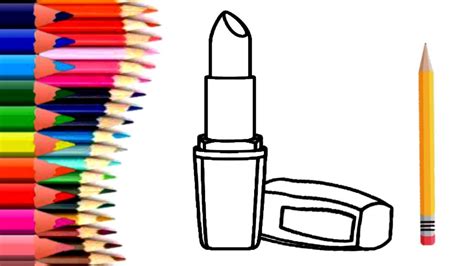 Drawing Videos How To Draw Lipstick Draw Step By Step Very Easy