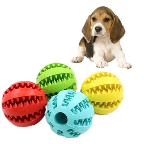 Pet Dog Puppy Rubber Chew Ball Toy Funny Interactive Ball Toys Non