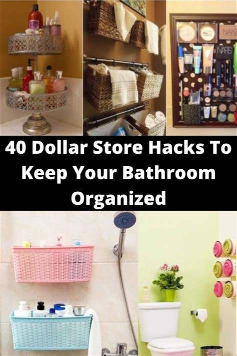 Simple Dollar Store Hacks To Keep Your Bathroom Organized Clean And Cute Diy Life Hacks