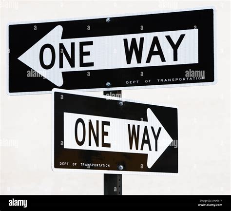 One Way Signs Stock Photo Alamy
