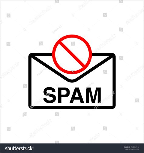 Spam Mail Icon Junk Email Electronic Vetor Stock Livre De Direitos