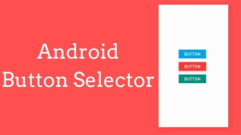 Android Button Design Using Selector Youtube