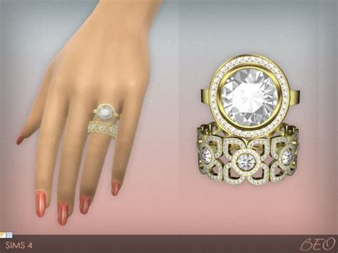 Beo Creations Diamond Rings Set • Sims 4 Downloads Sims Men Diamond