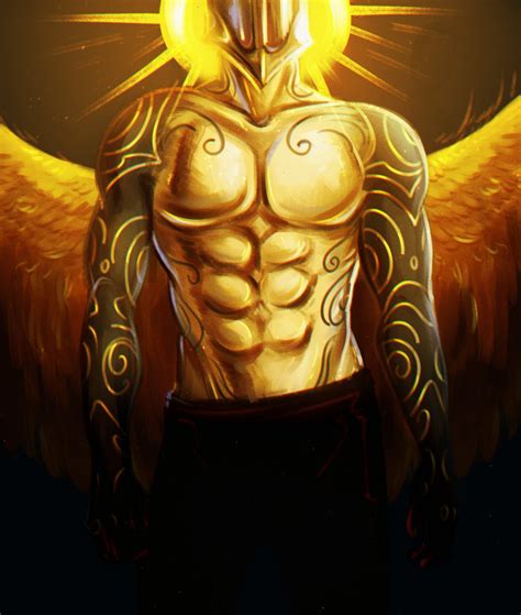 Rule 34 Angel Angel Wings Armor Black Skin Covered Face Hand Of The Inheritor Muscles