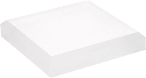 Plymor Frosted Acrylic Square Beveled Display Base 4 W X 4 D X 075