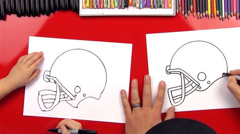 How To Draw A Football Helmet Art For Kids Hub
