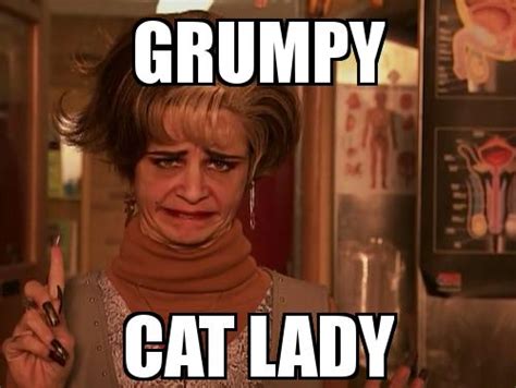 Disturbed Old Lady Grumpy Cat Lady