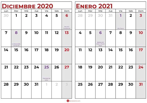 Calendario Diciembre 2021 Y Enero 2022 Con Festivos Zona De Información