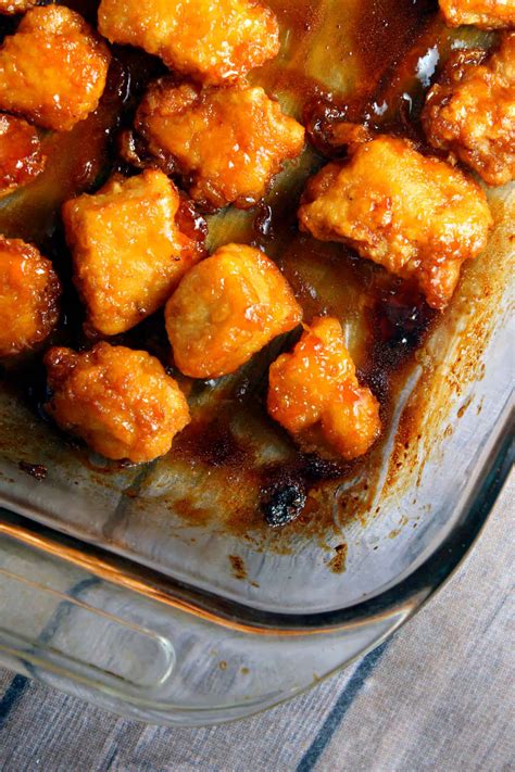 Pour evenly over the chicken. Baked Sweet and Sour Chicken - Healthy Sweet and Sour Chicken