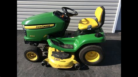 John Deere X320 Riding Lawn Mower Tractor For Sale Youtube