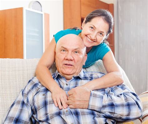Portrait Of Happy Mature Woman With Husband Stock Image Image Of Girl
