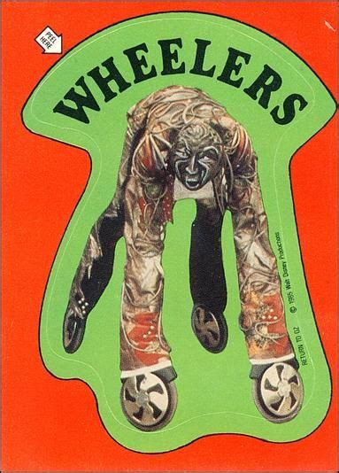 An Image Of A Poster With The Words Wheelers On Its Face And Legs