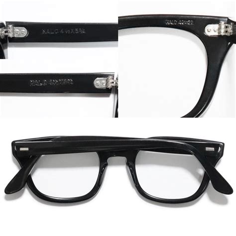 Vintage 1970s Halo Optical Uss Military Official Gi Glasses Black 46 22 ｜ ミリタリー眼鏡
