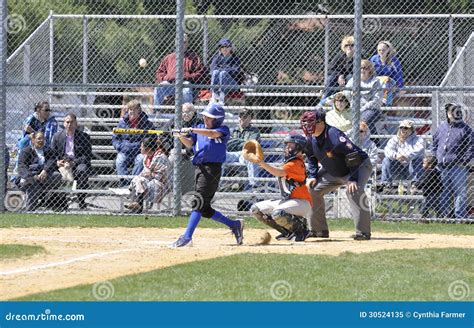 Little League Baseball Game Editorial Image Image Of Outdoor Plate