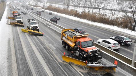 Salt Trucks Out As Winter Weather System Arrives In Toronto