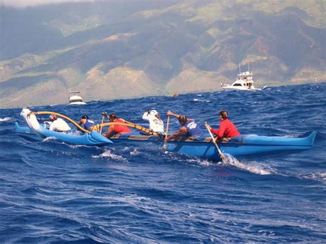 Outrigger Canoe Paddling Hookipa Aikane On Maui Hawaii