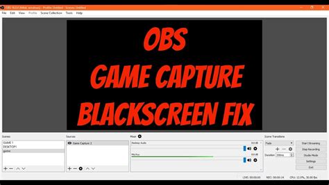 I know that these can be locked, still an undo button would be greatly useful to try different layouts i'm not sure why this was left out of obs, but i would strongly suggest to add it, either in the obs. How to fix OBS blackscreen in game capture /How to record a gameplay in OBS - YouTube
