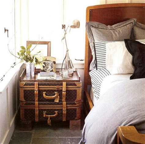 Would you like something to eat? DIY Decor: Stacked Vintage Suitcase Nightstand | 17 Apart