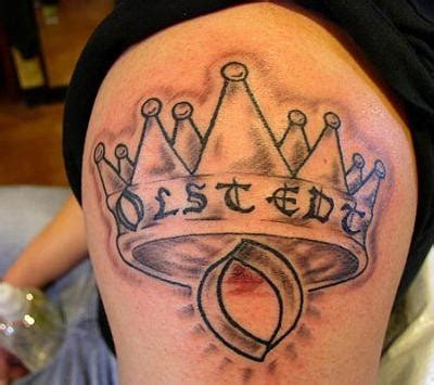The deepest meaning is that not everyone can tattooing this type of crown tattoo. Tattoo on shoulder crown and letter o - Tattooimages.biz