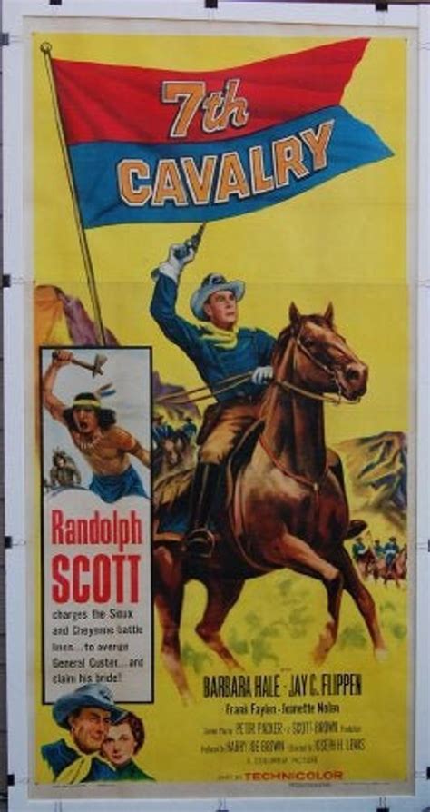 1956 7th Cavalry Linen Mounted 3 Sheet Vintage Movie Poster Etsy