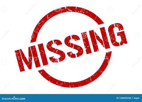 Missing Stamp Stock Vector Illustration Of Badge Isolated 136895330