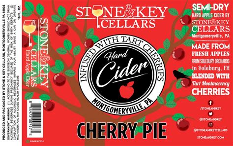 Cherry Pie Hard Cider Stone And Key Cellars Cider Vinoshipper