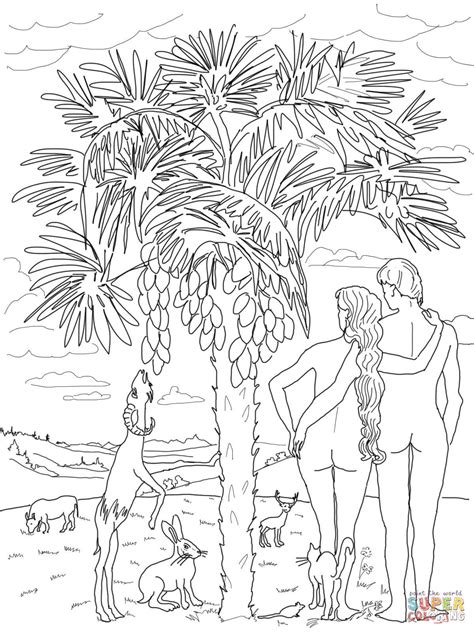 Learning about the days of creation helps children build a strong foundation in a biblical worldview that they will carry with them for the rest of their lives. 6th Day of Creation coloring page | Free Printable ...
