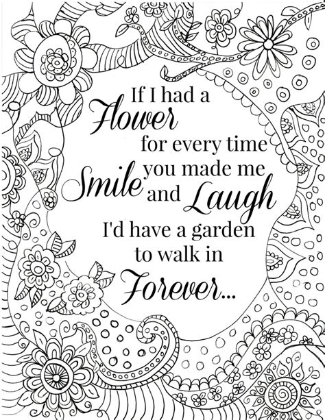 So get all these inspirational quotes coloring pages for adults for free download and free to print (printable format). FREE Printable Flower Quote Coloring Pages | Quote ...