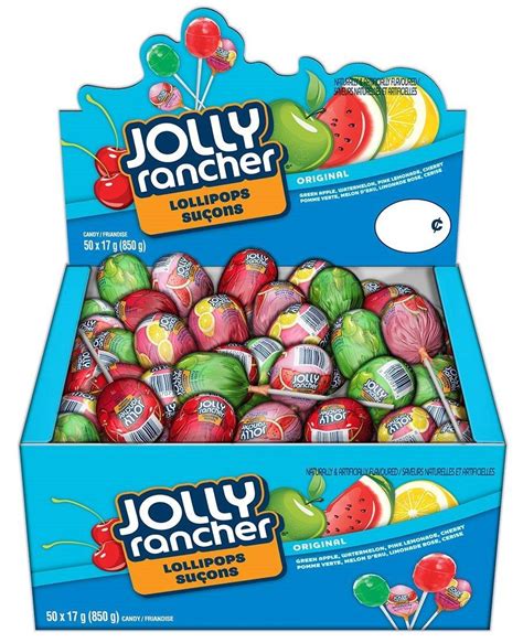 Jolly Rancher Assorted Lollipops 850g Box 50 X 17g Lollipops Amazon