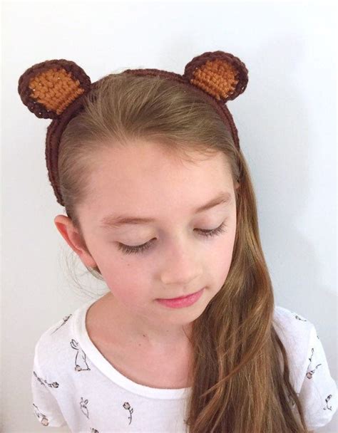 Bear Ears Headband Crochet Teddy Bear Ears Hair Band Etsy In 2021