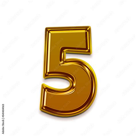 Gold Number 5 Stock イラスト Adobe Stock