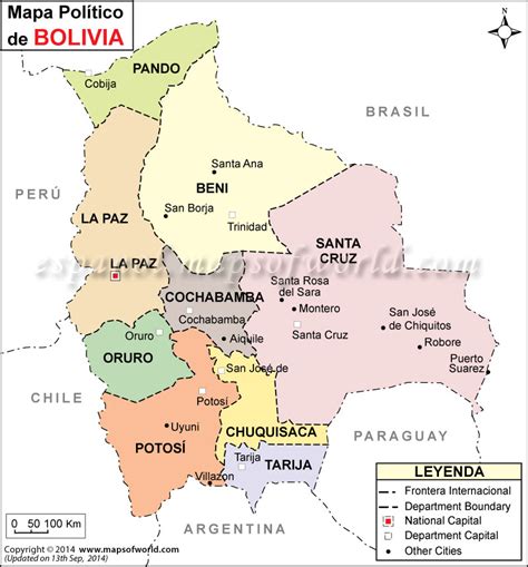 The bolivian precambrian shield by m. El Mapa Politico de Bolivia