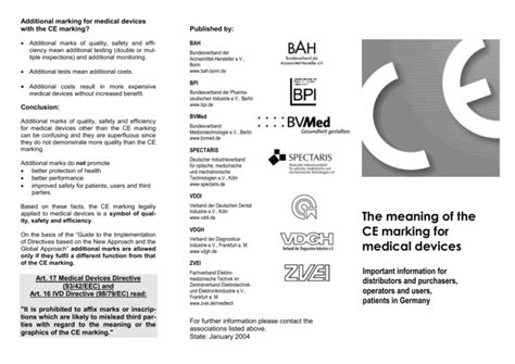 Additional Marking For Medical Devices With Ce Marking