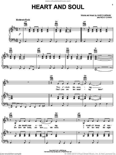 Print or save as pdf. News - Heart And Soul sheet music for voice, piano or guitar