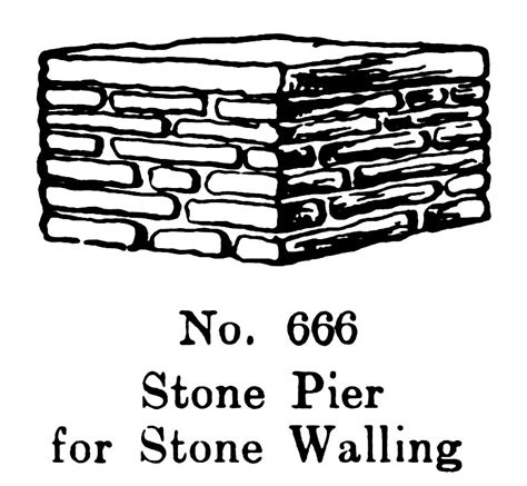 Filestone Pier For Stone Walling Britains Farm 666 Britcat 1940