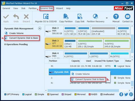 The process of converting basic disks to dynamic is exactly as shown above with few exceptions. How to Convert Dynamic Disk to Basic Disk | MiniTool ...