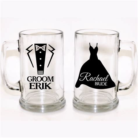 Custom Bride And Groom Glasses Custom Wedding Glasses Custom