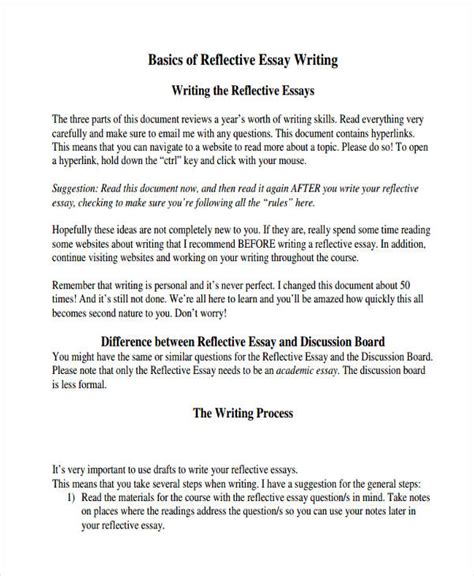 😀 Reflective Writing Sample Reflection Essay Example 2019 02 01