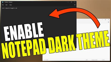 Enable Notepad Dark Mode In Windows 11 Youtube