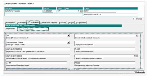 Complemento Carta Porte En Cfdi De Traslado