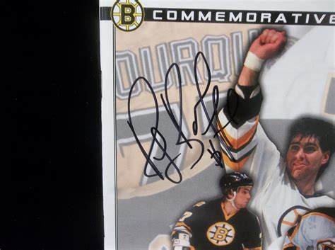 Lot Detail Autographed October 4 2001 Boston Bruins Ray Bourque