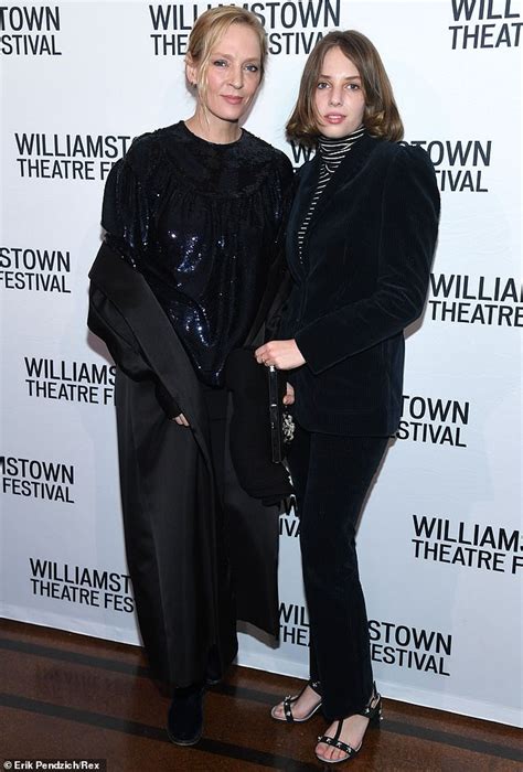 Uma Thurman 48 And Daughter Maya Hawke 20 Match In Black For