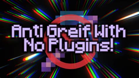 Anti Grief With No Plugins Minecraft Cryptixgame Youtube