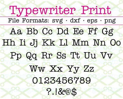 We did not find results for: TYPEWRITER PRINT SVG FONT-Cricut & Silhouette Files SVG ...